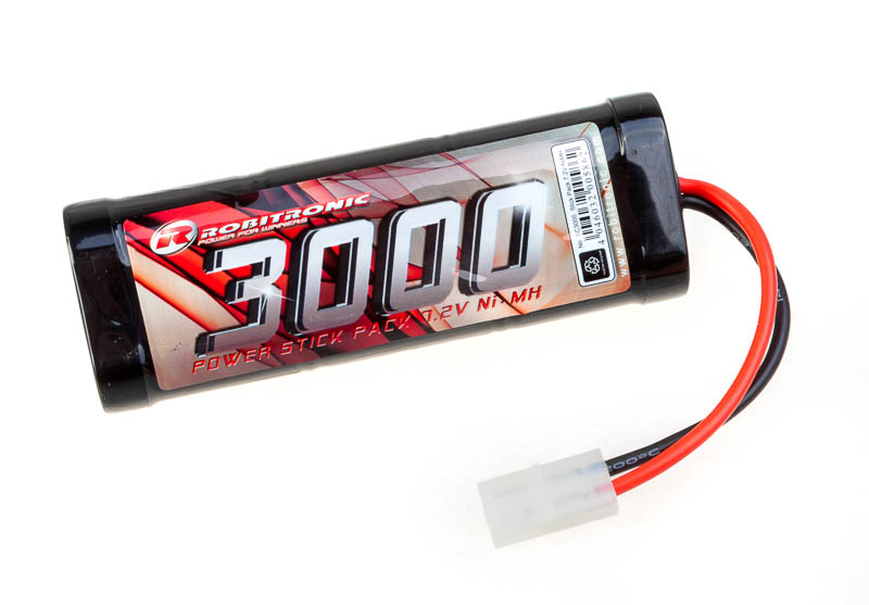 Robitronic SC3000 NiMH Akku 3000mAh 7,2V Stick Pack Tamiya Stecker