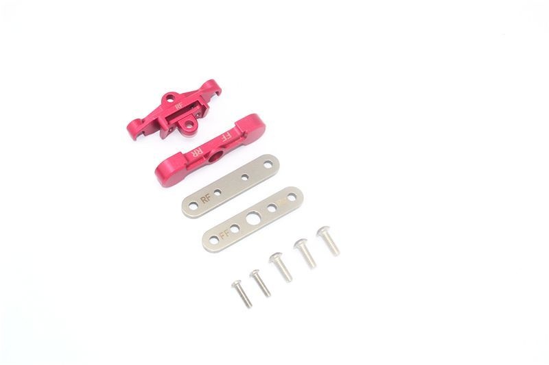 GPM Alu Querlenkerhalter unten hinten rot Traxxas MAXX