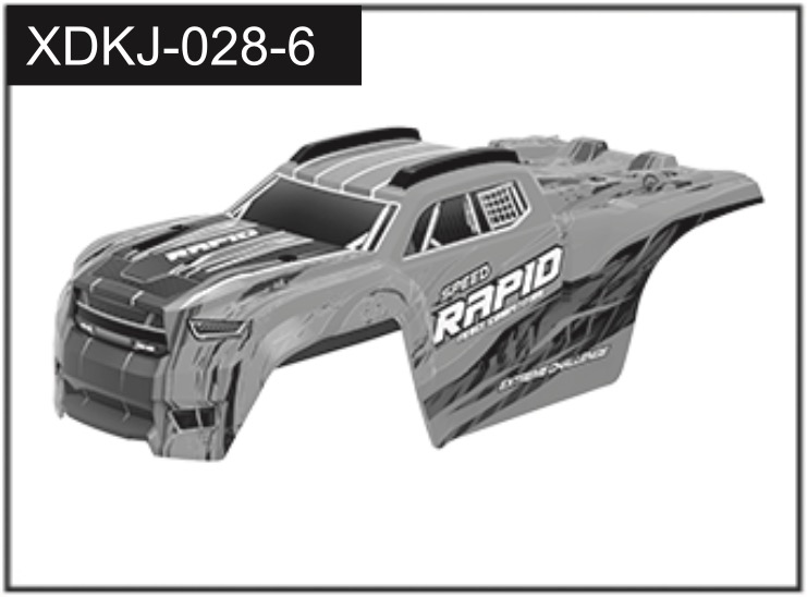 Absima Orange Car Body (Rapid) J-028-6 orange