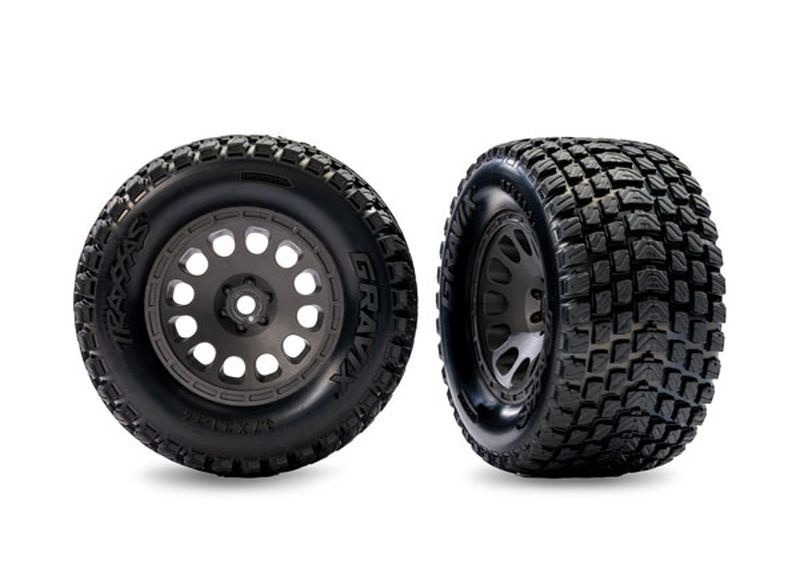 Traxxas Reifen Gravix vo auf Felge grau (2) Mini XRT 10772-GRAY