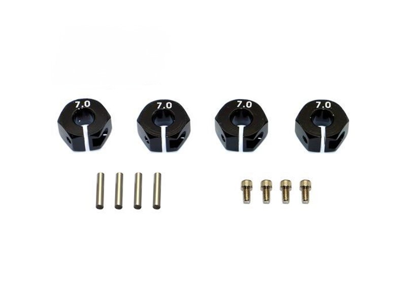 HRC 1/10 Aluminium 12mm Radmitnehmer 7mm breit HRC1082BK7