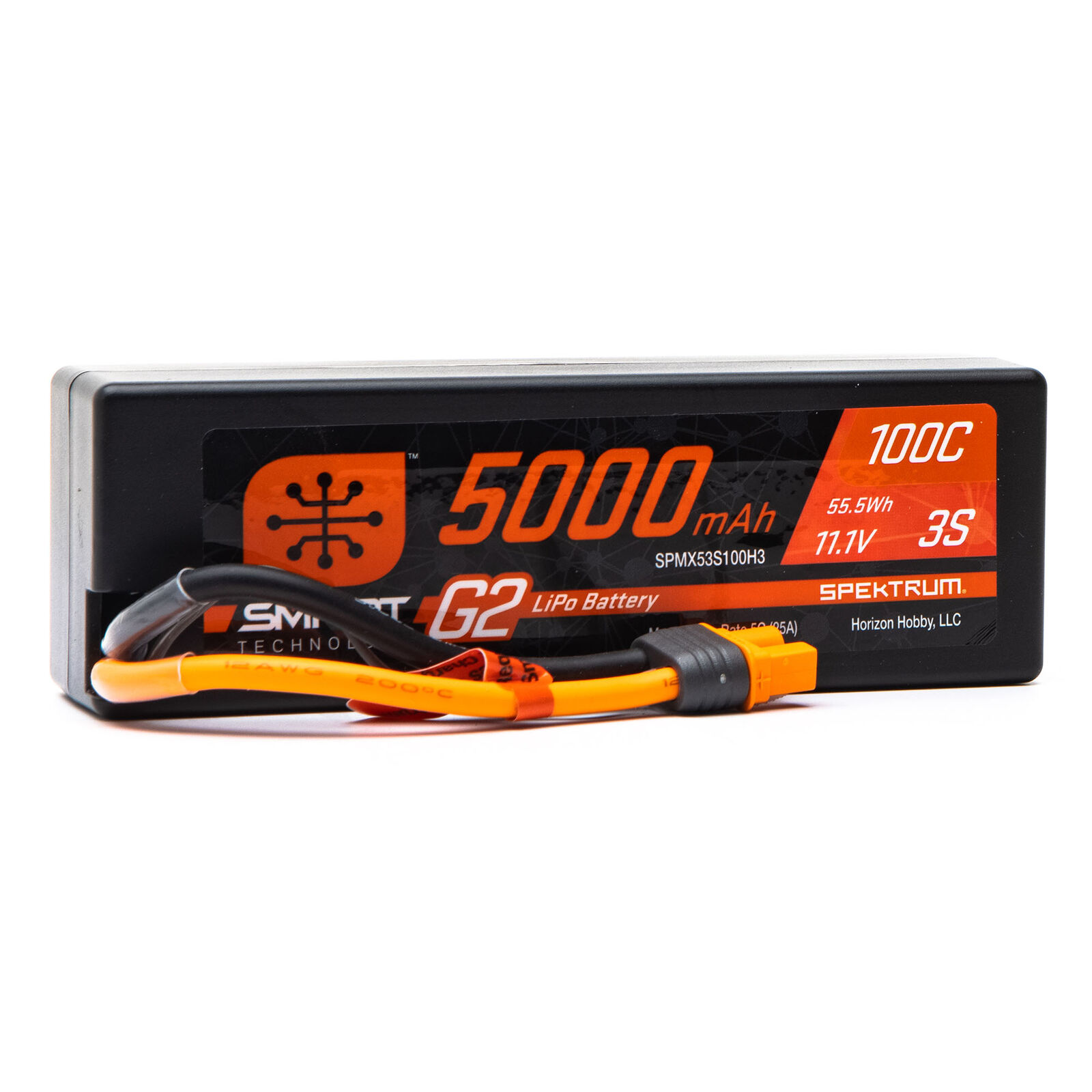 Spektrum Lipo Akku 5000mAh 3S 11.1V Smart G2 100C Hard Case IC3 SPMX53S100H3