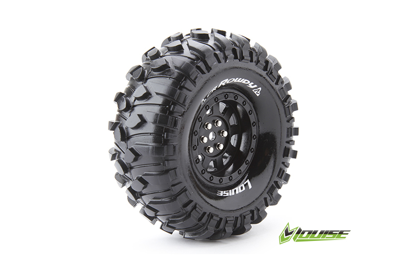 Louise CR-ROWDY 1.9 supersoft Felge schwarz (2) 12mm Crawler L-T3233VB