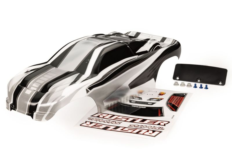 Traxxas Karo Rustler ProGraphix +Decals (mit Grundfarbe fertig lacki 3750L