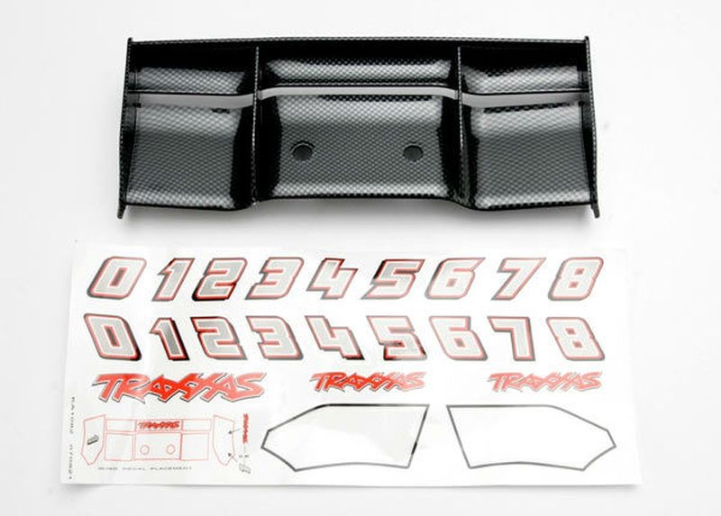 Traxxas Heckflügel carbon mit Decal 5446G