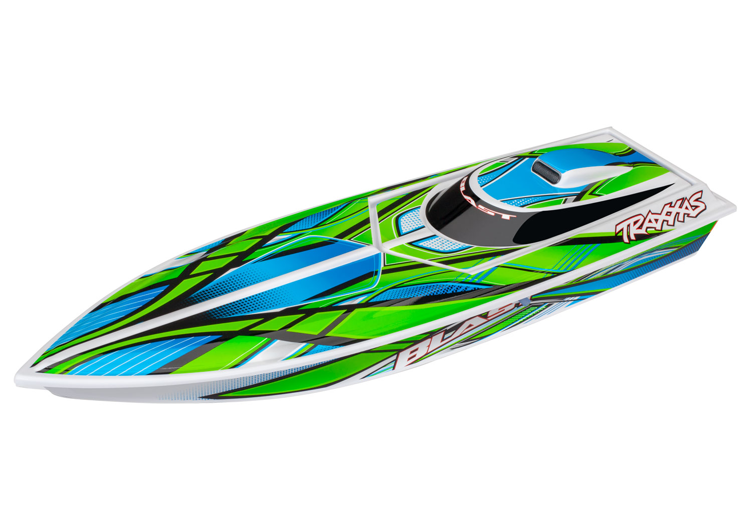 Traxxas Blast Rennboot weiß/grün +USB-C-Lader 38104-8