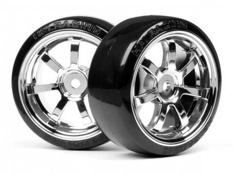 HPI T-Drift Reifen Rays 57S-Pro Felgen (26mm/Chrom) 4739
