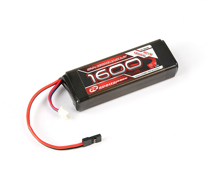 R05205 LiFe Akku 1600mAh 2S 2/3A Straight Empfängerpack (EH)
