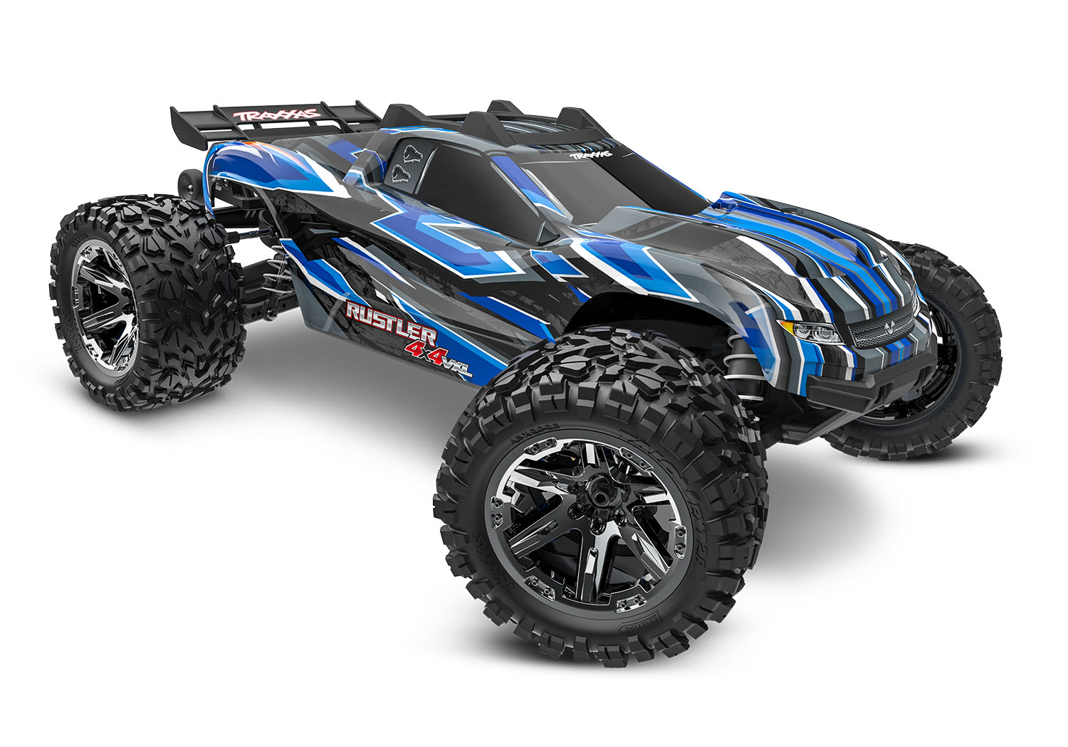 Traxxas Rustler 4x4 VXL HD Blau Brushless Stadium Truck 67376-4