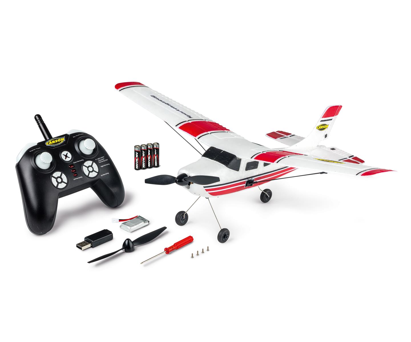 Carson 05033 RC Sportflugzeug 2.4 G 100% RTR rot 500505033