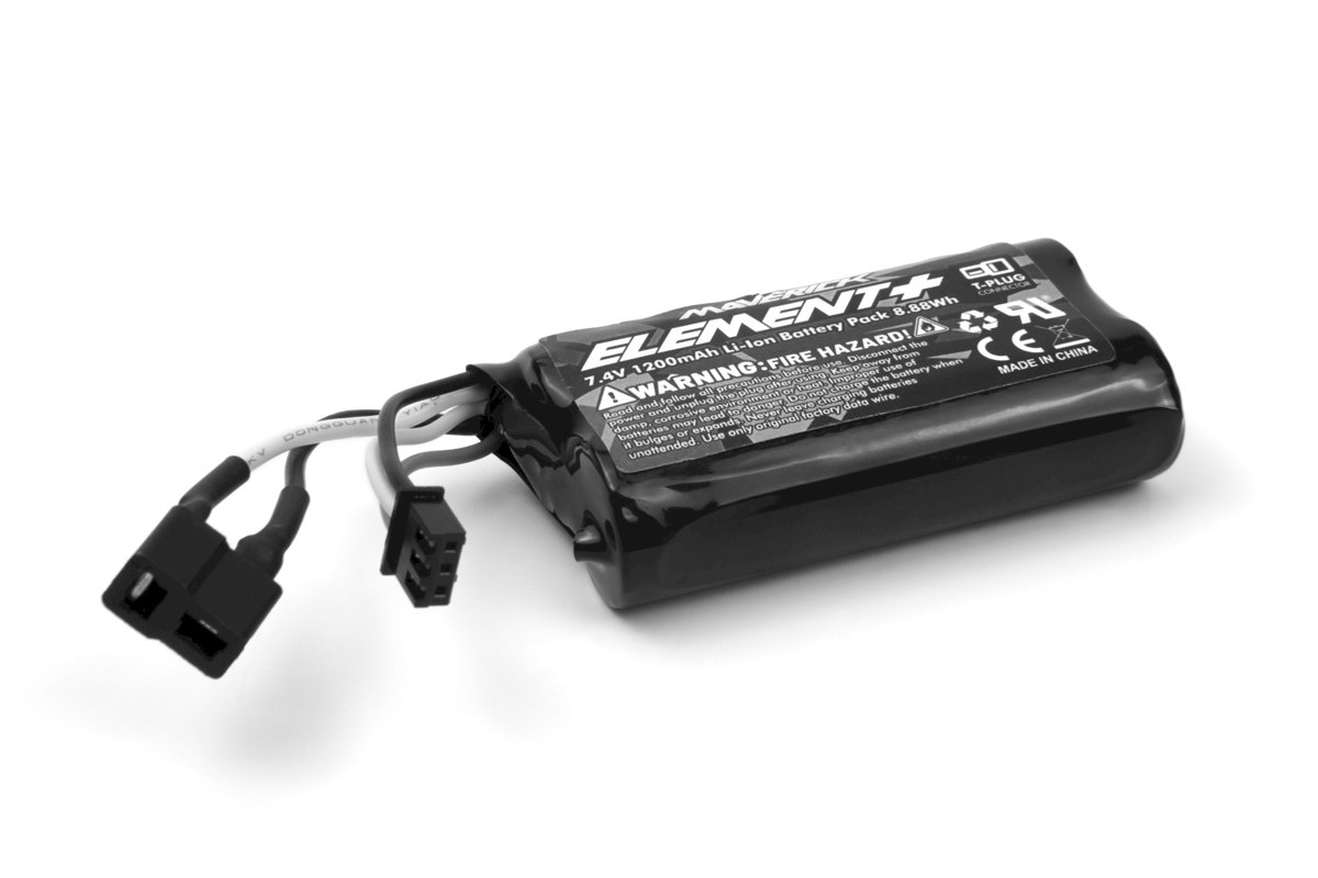 Maverick RC Element 7.4V 1200mAh Li-Ion Akku Pack (T-Plug) MV151109 - Abbildung 1