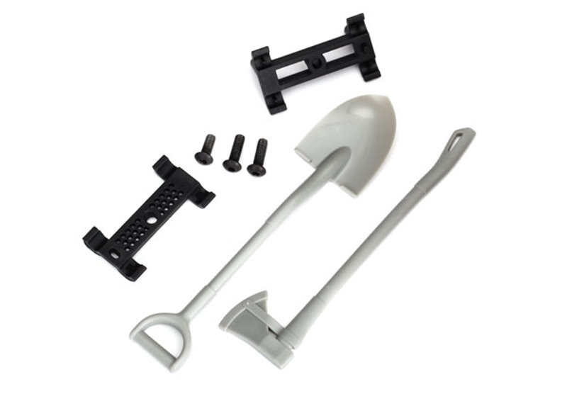 Traxxas Schaufel, Axt, Accessory-Halter + Montage-Hardware 8122