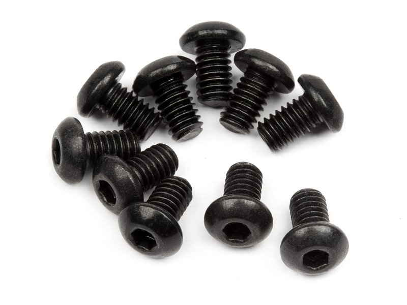 HPI Flachkopfschraube M2.5X4mm (Innensechsk./10St) 100864 - Abbildung 1