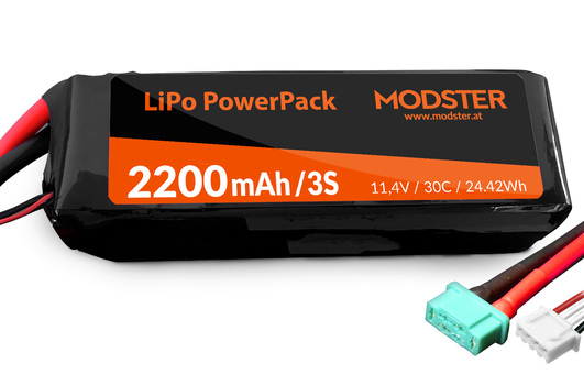 Modster LiPo Akku 3S 11,1V 2200 mAh 30C (MPX) PowerPack MD10113