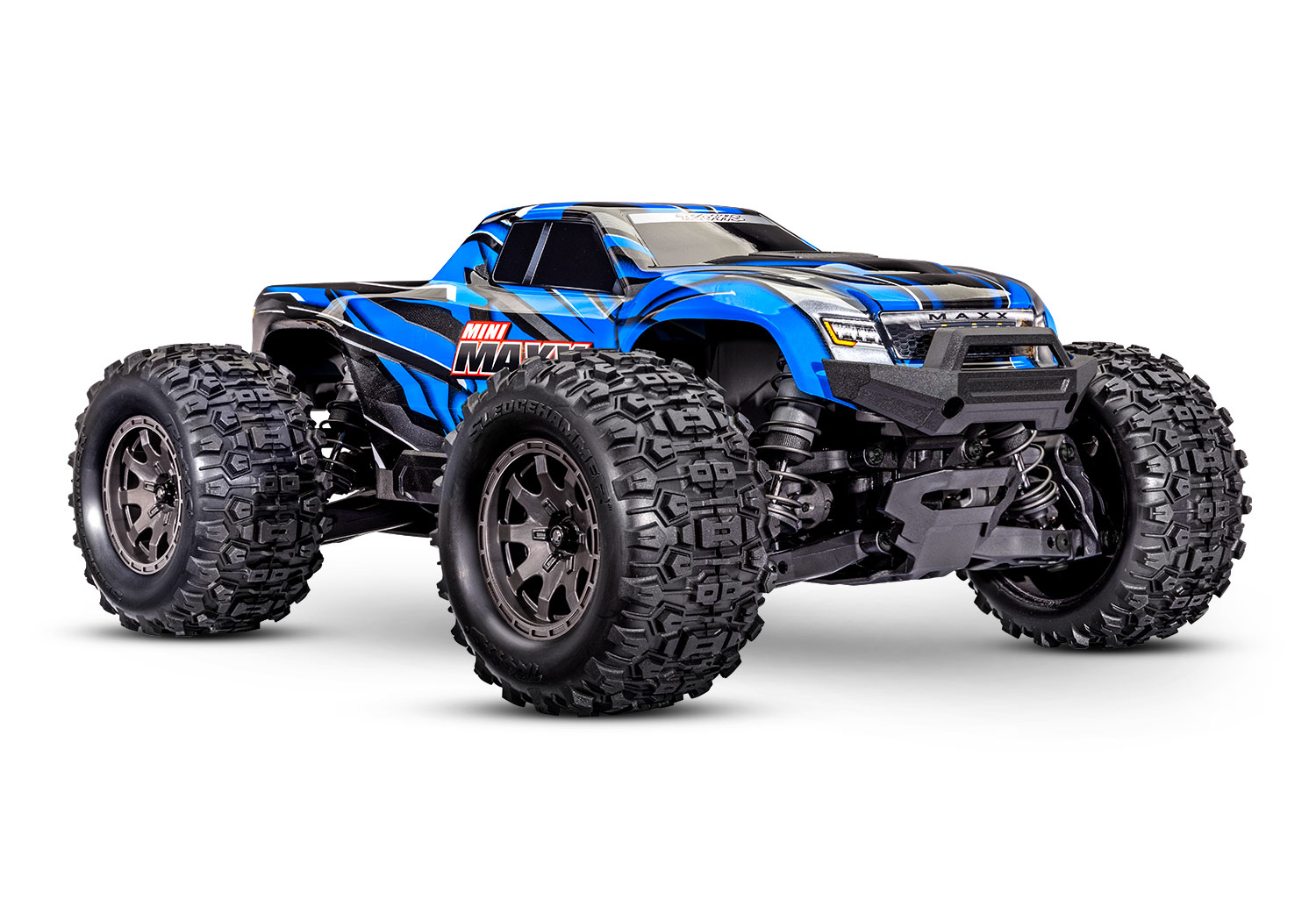 Traxxas MINI-MAXX 4WD BL-2S Brushless Blau, HD-Teile, mit Akku/Lader 107154-1