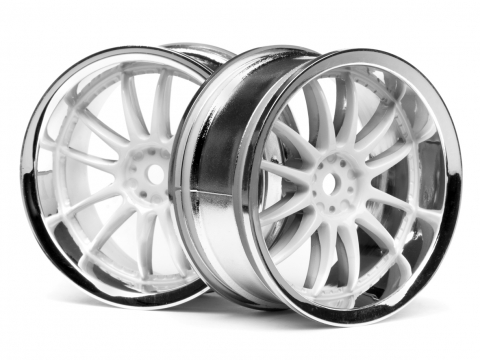 HPI Work Xsa 02C Felge 26mm Chrom/Weiss (3mm Offset) 3283