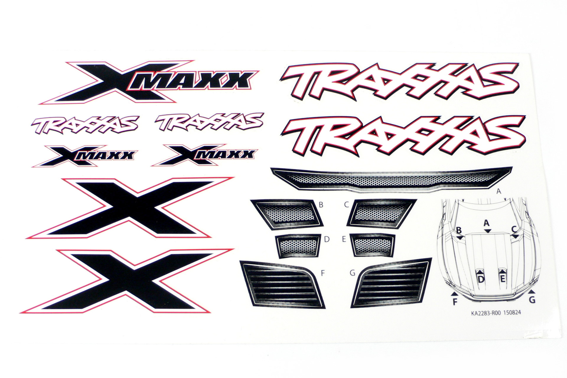 Decal Set Dekorbogen Traxxas X-MAXX Aufkleberbogen
