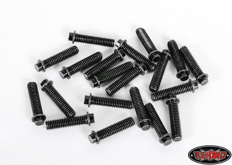 RC4WD Miniature Scale Hex Bolts (M3x12mm) (Black) Z-S0690