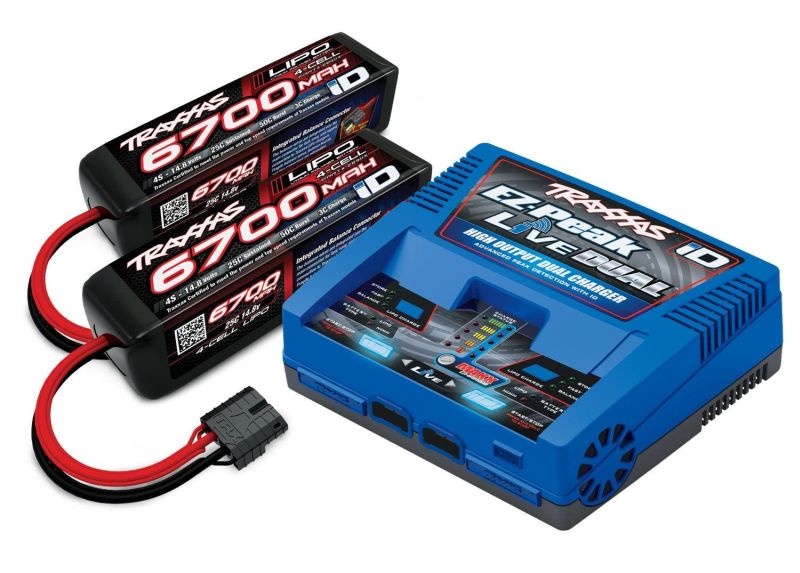 Traxxas LIVE EZ-Dual Plus-Lader 2973G + 2x 4S Lipo 6700mAh 2890X 2997G