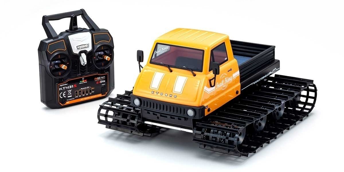 Kyosho Trail King Gelb T1 1:12 ReadySet EP Raupenfahrzeug (KT431S) 34903