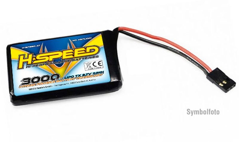 H-SPEED 1S 3000mAh 3,7V TX LiPo Akku HSPLI001