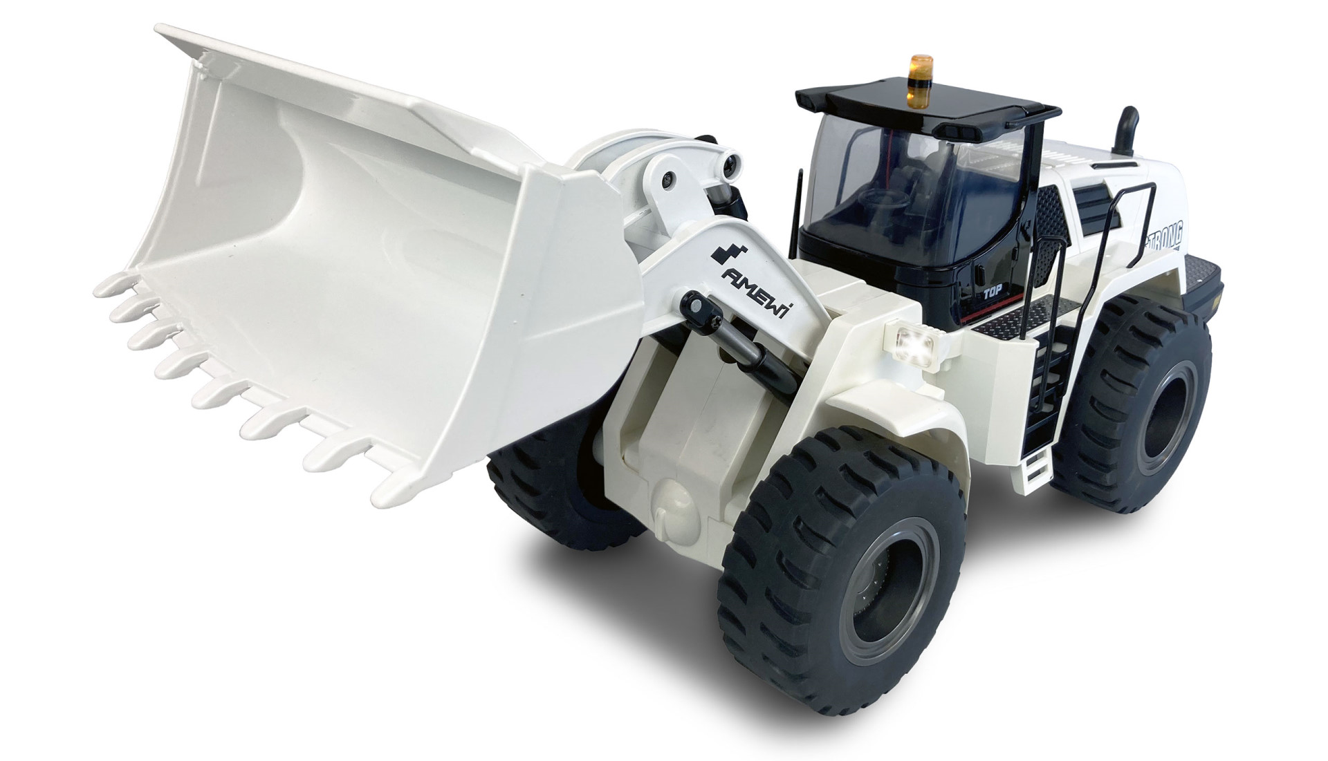 Amewi Radlader G485E AE weiß 1:14, Teilmetall RTR, Sound, Licht, 10-Kanal 22535