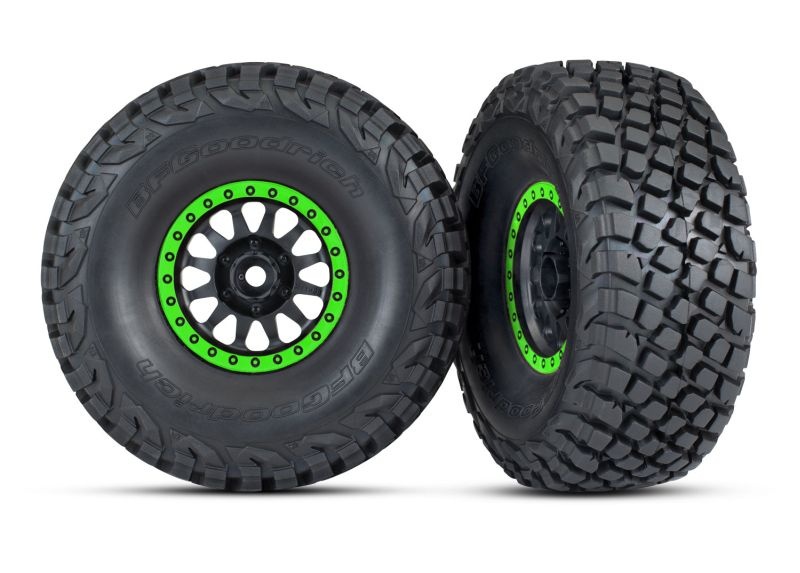Traxxas Method-Felgen mit BFG-Reifen schwarz/grün (2) UDR 8474-GRN