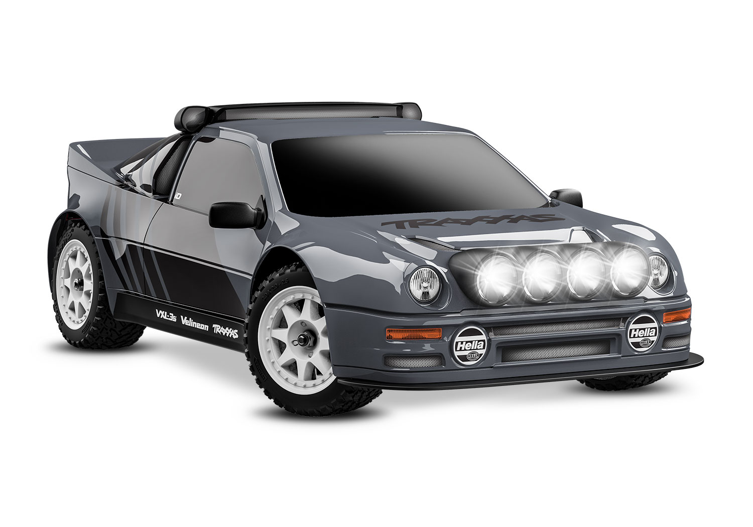 Traxxas Mini Rally Ford RS200 4x4 VXL Brushless RTR Grau mit Lipo/Lader 108046-1 - Abbildung 1