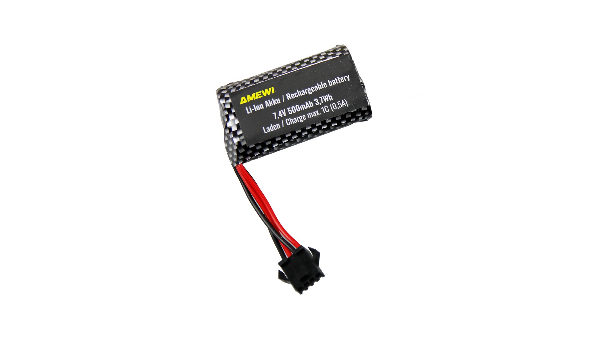 Amewi LiIon Akku 2S 7,4V 500mAh 15C Rundzellen HBX 4-polig 28042