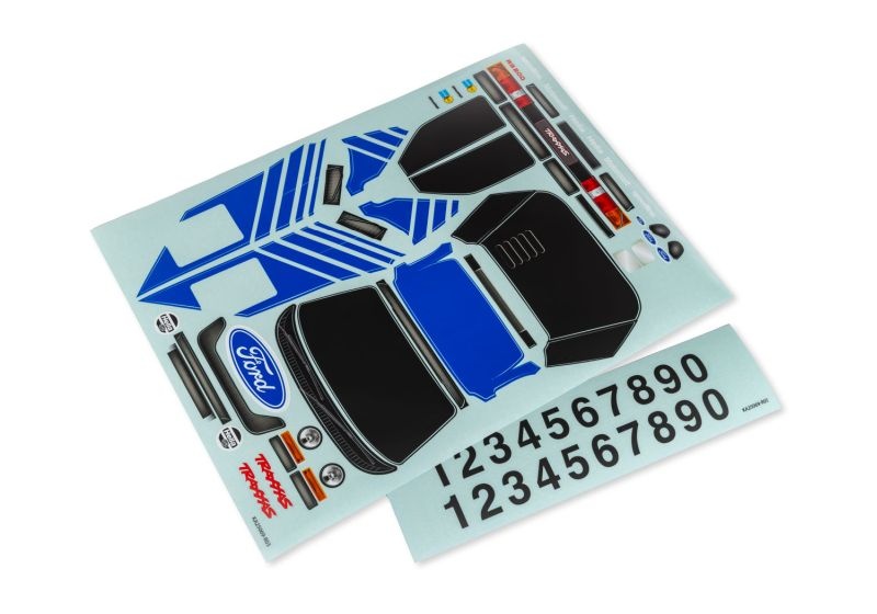 Traxxas Mini Rally VXL Ford RS200 Aufkleberbogen 10816-BLUE