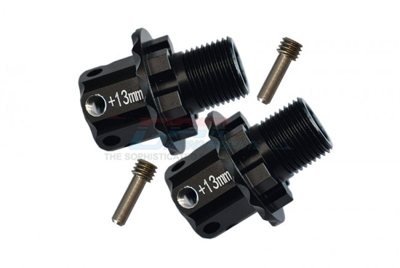 GPM Aluminium Hex-Adapter 13mm schwarz GPM Traxxas Sledge SLE010/+13MMBK