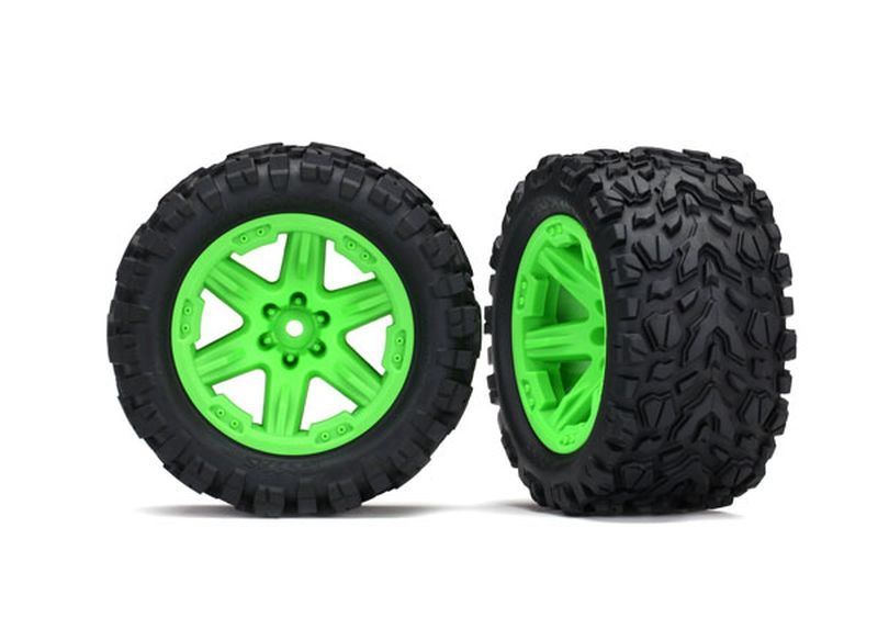 Traxxas 6773G Reifen auf Felge 2.8 RXT grün / Talon Extreme (2) (TSM rated