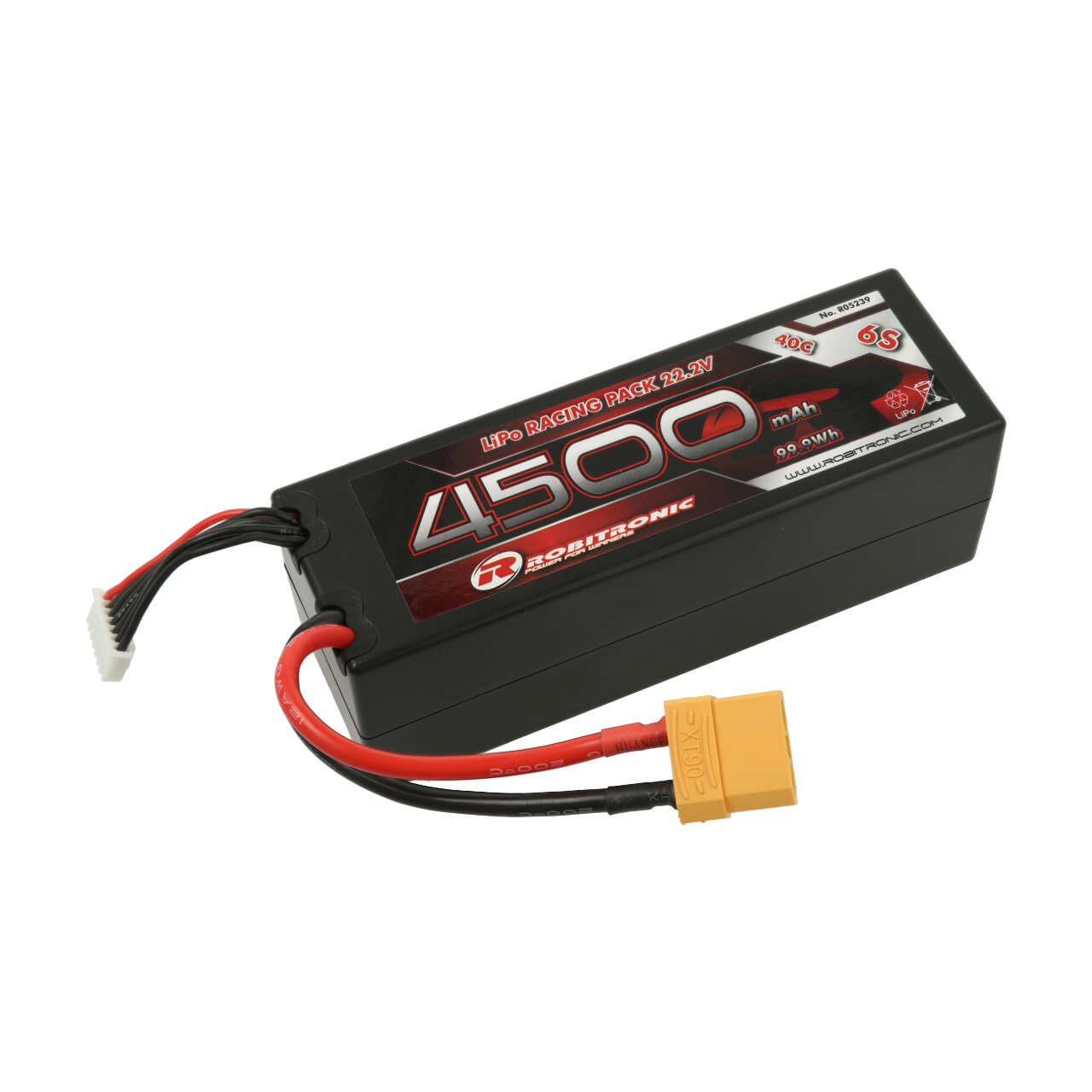 Robitronic LiPo Akku 4500mAh 6S 40C XT90 Stecker R05239