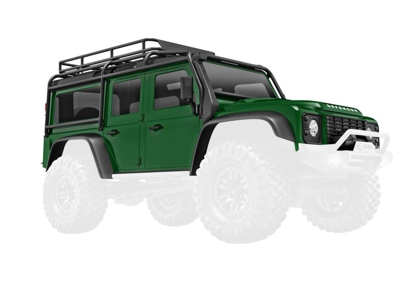 Traxxas Karosserie, Land Rover Defender, Grün (kpl. incl. Anbauteile) 9712-GRN