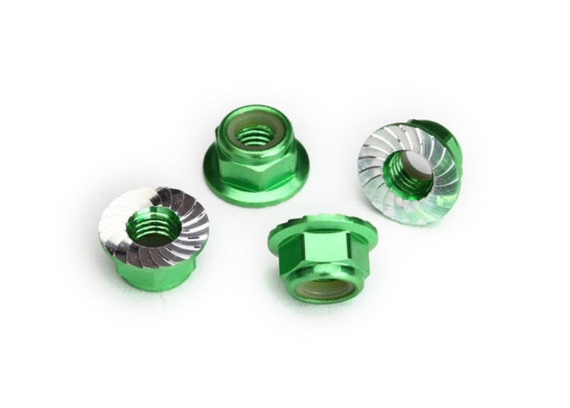 Kragen-Stoppmutter 5mm Alu verzahnt (4) grün 8447G