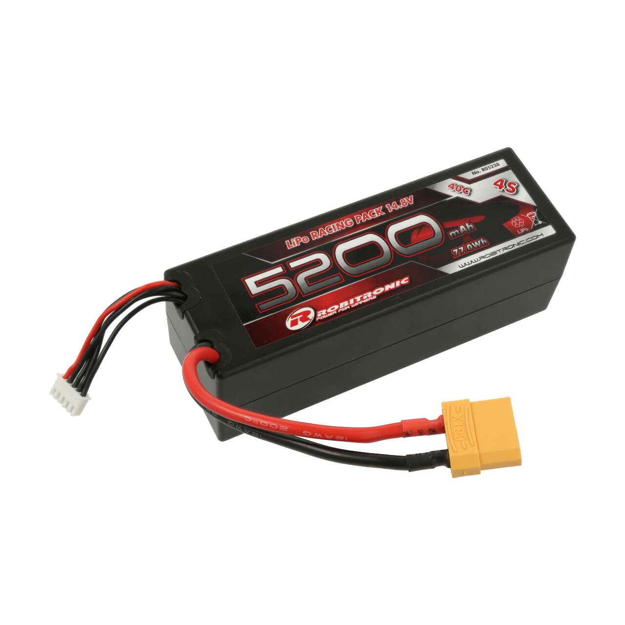 Robitronic LiPo Akku 5200mAh 4S 40C XT90 Stecker R05238