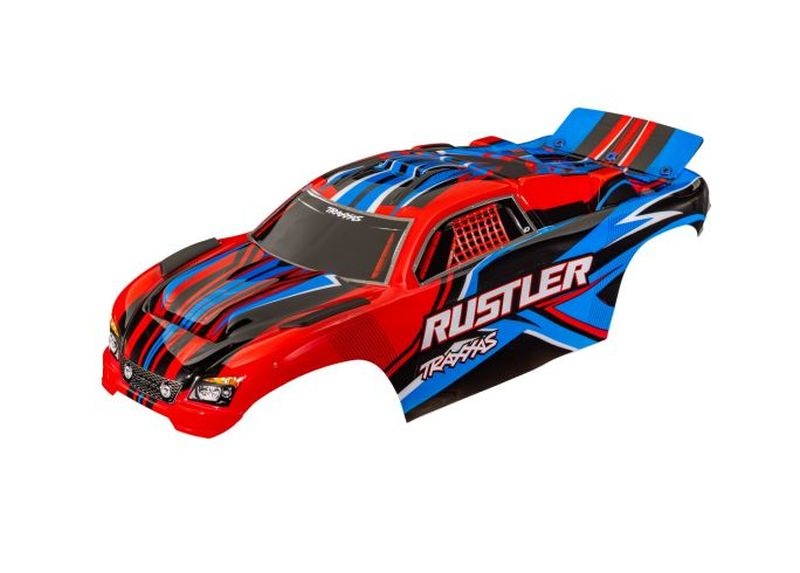 Traxxas Karosserie Rustler rot clipless  3734-RED