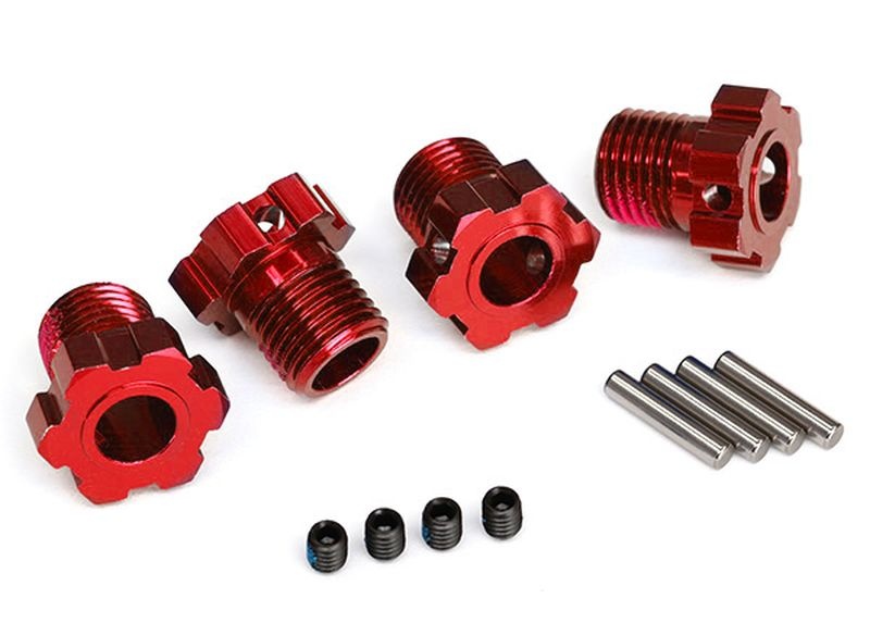 Traxxas Radmitnehmer splined 17mm rot eloxiert 8654R