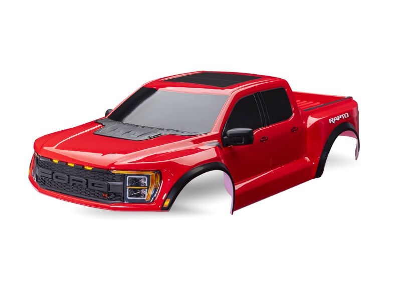 Traxxas Karosserie komplett rot inkl Anbauteile (Clipless) Raptor R 4x4 10112-RED