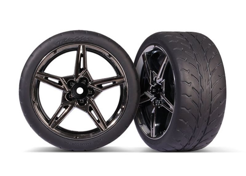 Traxxas Response-Reifen auf Felge hi 1.9 Split-Spoke schwarz/chrome 9371