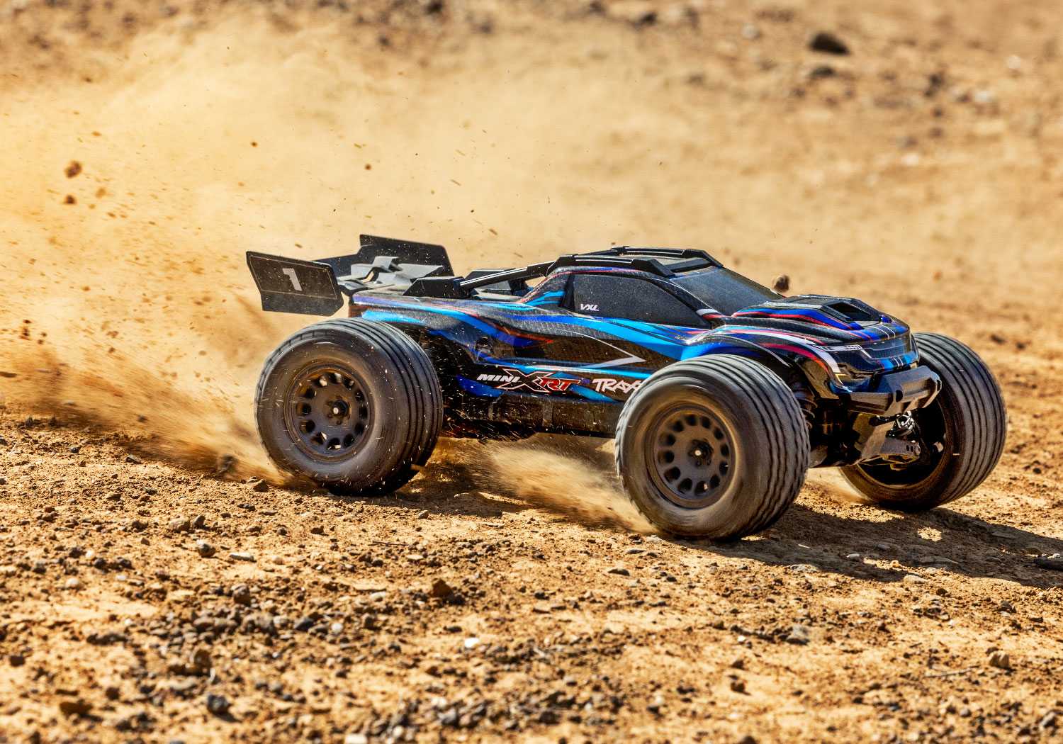 Traxxas MINI-XRT VXL-3S 4x4 1/16 Race Truck Blau mit 2S Akku/Lader 108076-1