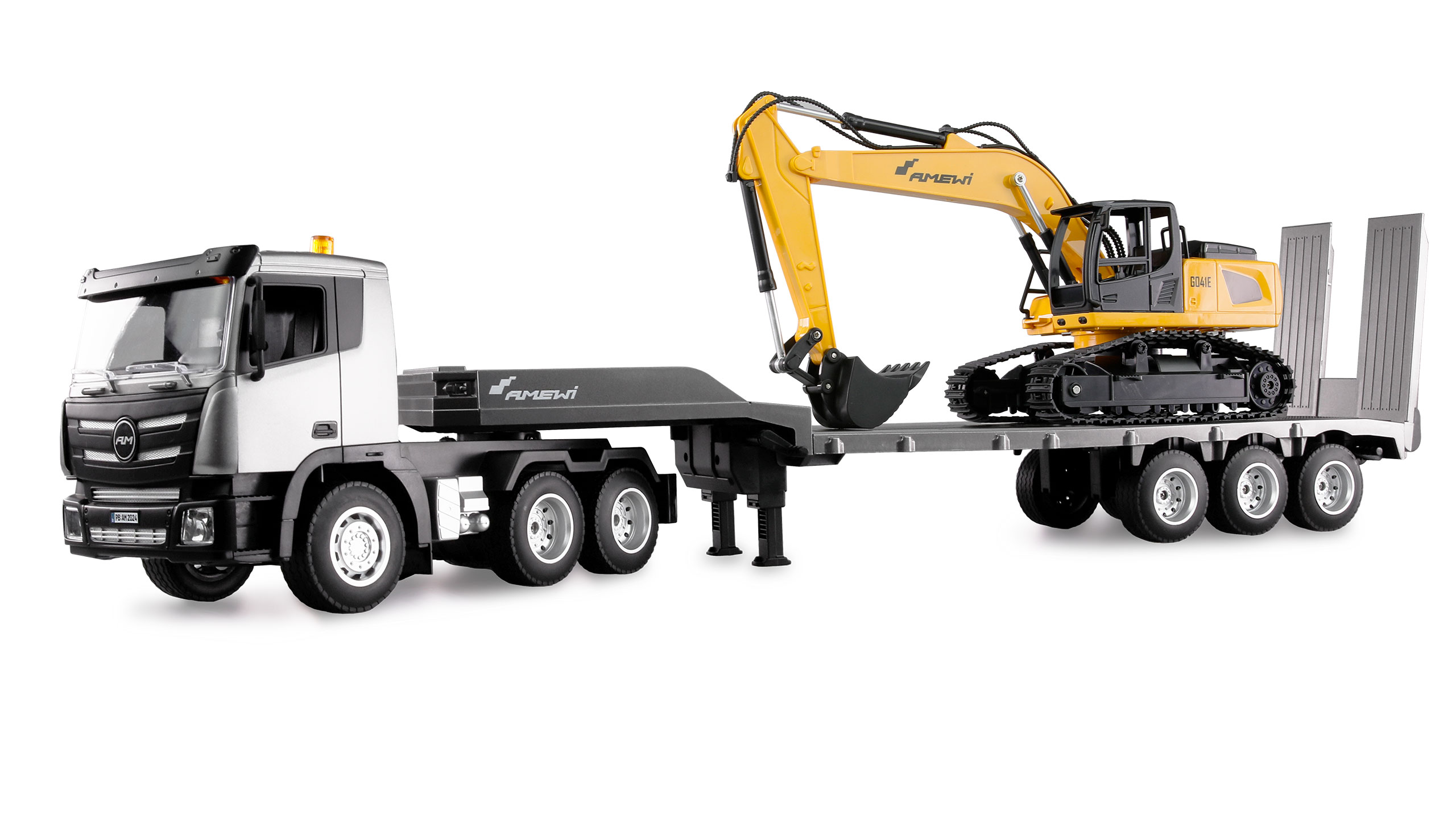Amewi 2-in-1 Tieflader/Bagger-Set G836E/G041E 1:24 RTR 22673