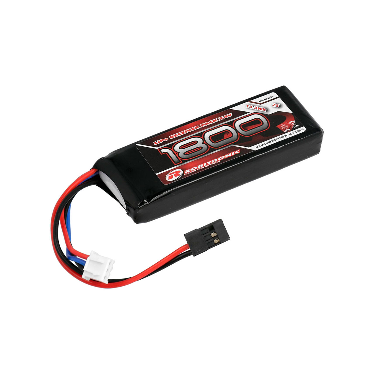 Robitronic LiPo Akku 1800mAh 2S 14x31x86mm Empfängerpack R05209