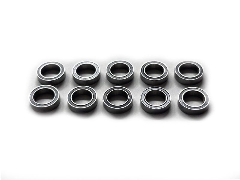 H-SPEED Kugellager 10x15x4, rostfrei, geölt, Gummi Dichtung (10) HSPB033