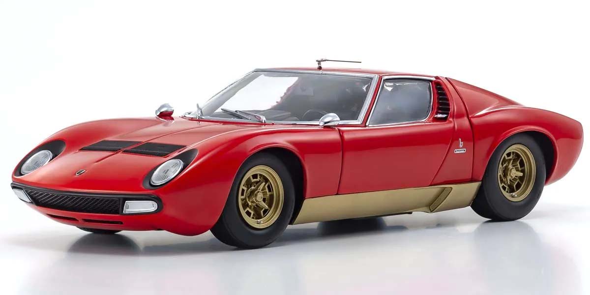 Kyosho 1:18 Lamborghini Miura SV 1970 Red-Gold 08317R