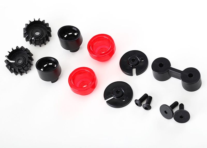 Traxxas Rücklichter (2) + Halter (4)  Auspuff-Enden (2) +Halter (1) 8314