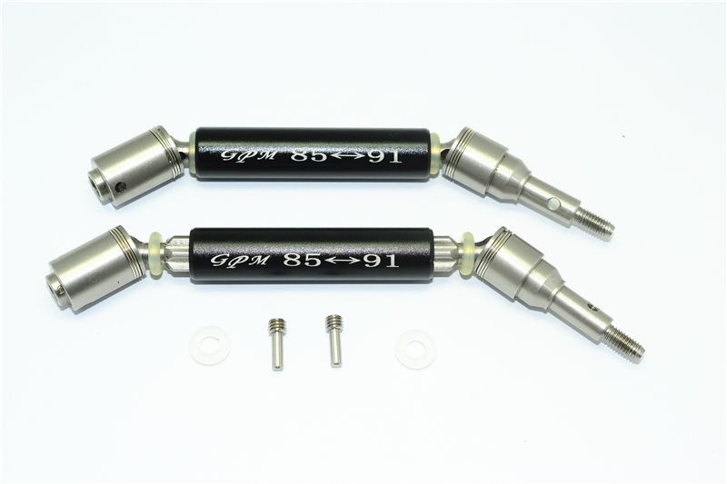 GPM Edelstahl CVD Achse mit Alu-Antriebswelle vorn schwarz Traxxas XO-01