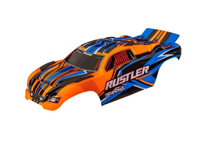 Traxxas Karosserie Rustler orange clipless  3734-ORNG