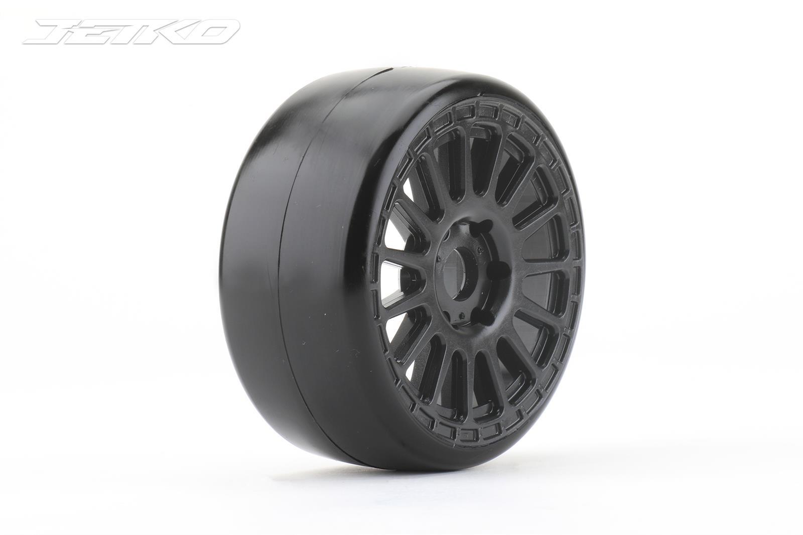 Jetko Buster Soft 1:8 GT verklebt auf Schwarze Felgen 1:8 (2) JK1101RBS