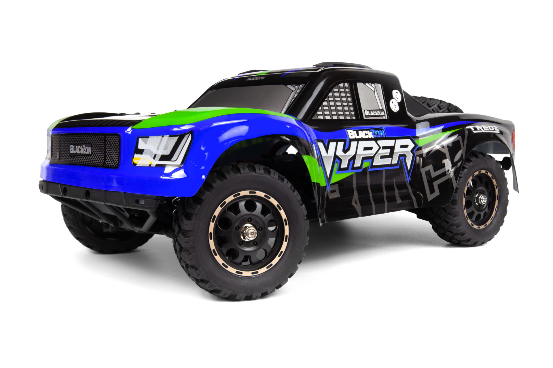 BLACKZON Viper SC 1/16 4WD Short Course Truck Blau/Grün 540274 - Abbildung 1